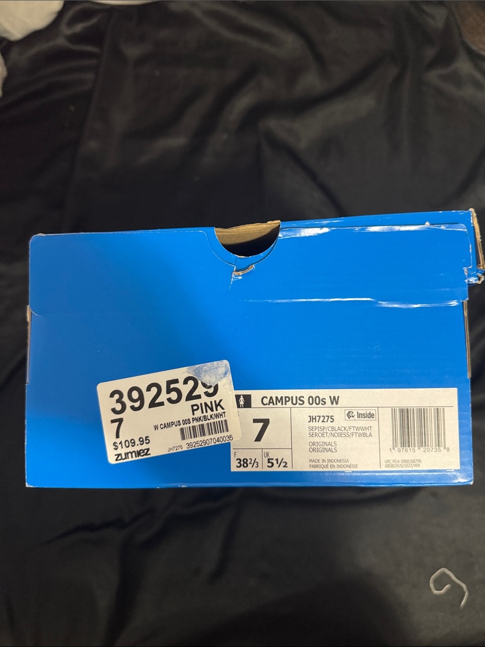 adidas Blue Shoe Box for Campus 00s W